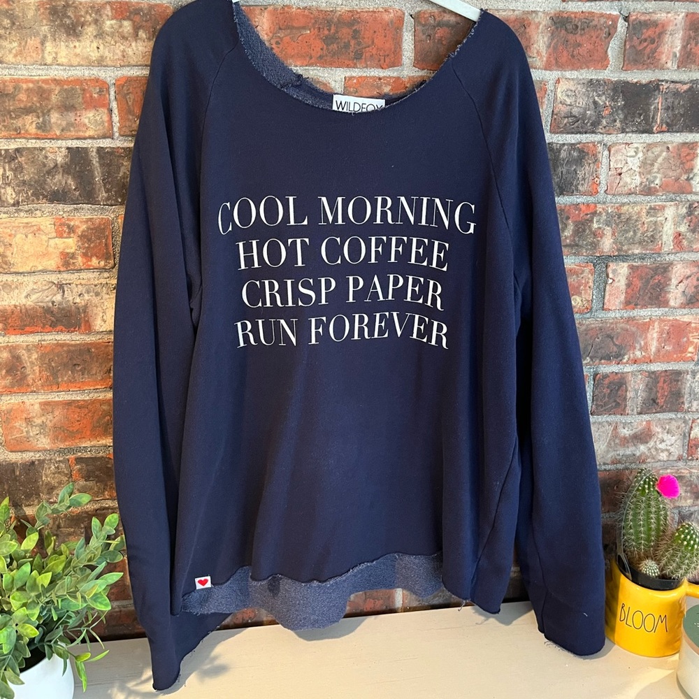 Wildfox navy oversized sweatshirt